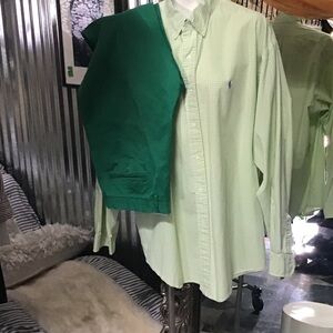 Ralph Lauren Light Green Checkered Shirt